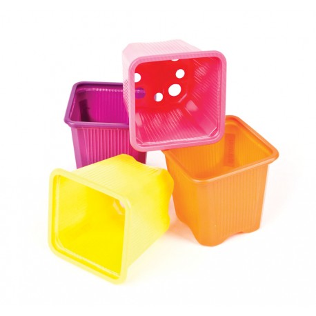 MACETAS CUADRADAS DE COLORES